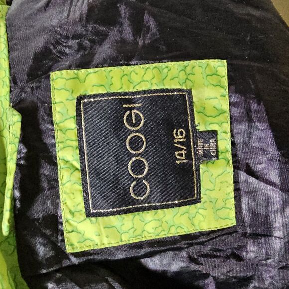 Girl’s COOGI AUSTRALIA WINTER Puffer Jacket COAT SIZE 14-16 Lime Green - Picture 3 of 12